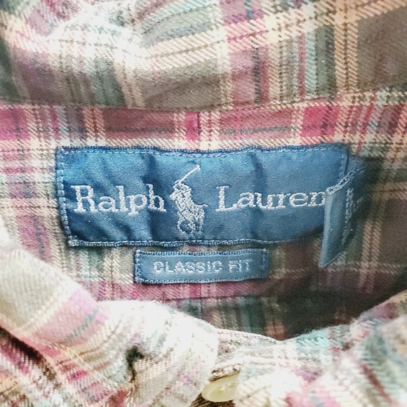 Ralph Lauren Blue Label Classic Plaid Top 16 1/2 L - Picture 9 of 9